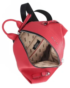 RIFLE - Zaino rosso con zip centrale e pulsante a chiusura