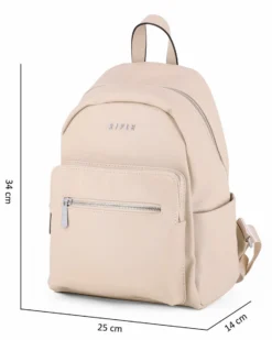 RIFLE - Zaino taupe con tasche frontali e laterali