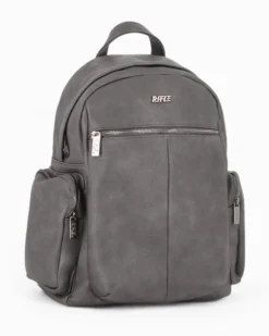 RIFLE - Zaino ufficio grigio con zip orizzontale frontale e due tasconi laterali