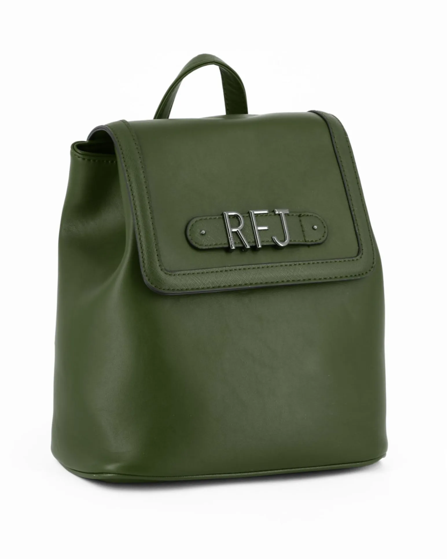 RIFLE - Zaino verde con tre scomparti principali e lettere logo scorrevoli sulla patta