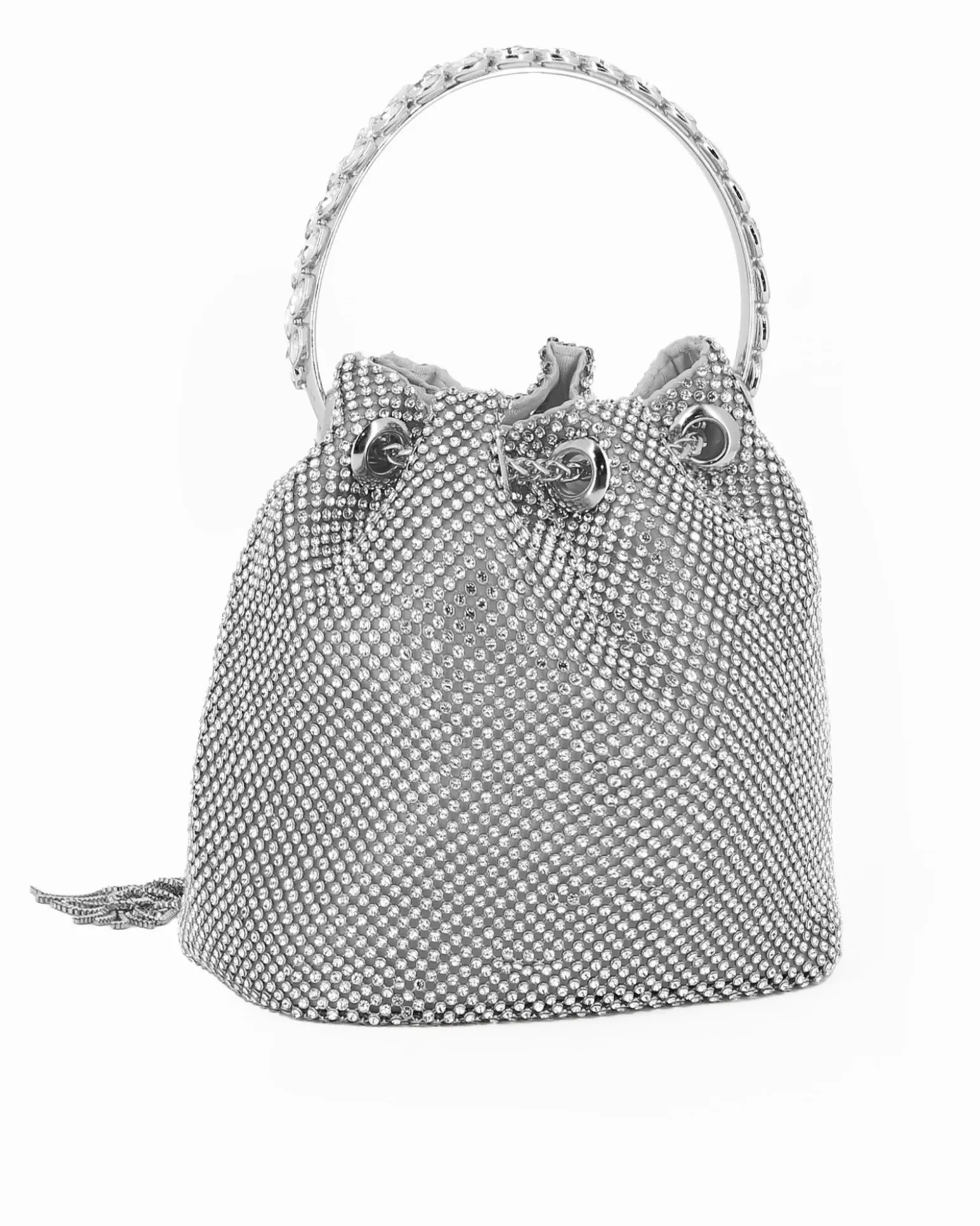 SACCHETTO 1MANICO TUTTO STRASS+COULISSE
