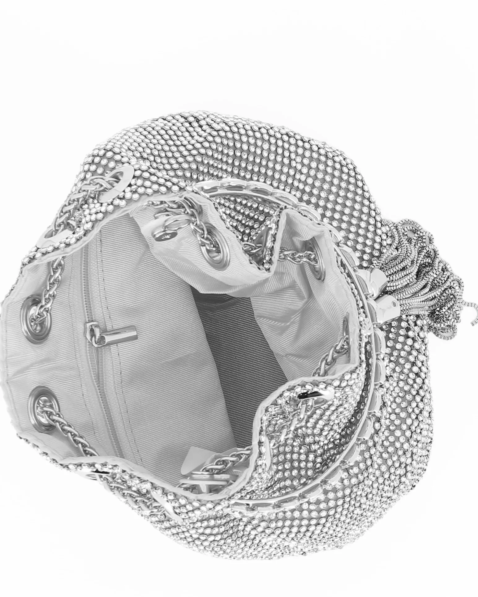 SACCHETTO 1MANICO TUTTO STRASS+COULISSE