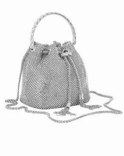 SACCHETTO 1MANICO TUTTO STRASS+COULISSE