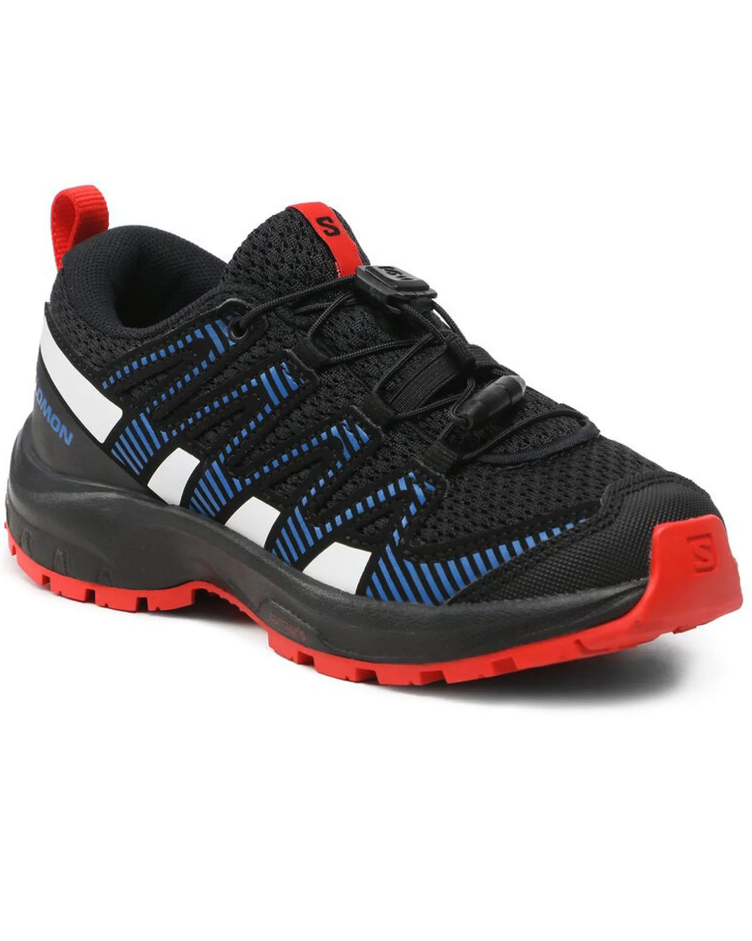 SALOMON - Scarpa da trekking nera e blu in mesh traspirante con intersuola in EVA, numerata 31/40 - XA PRO V8 J