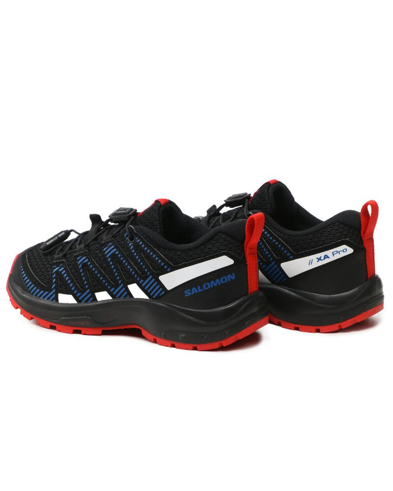 SALOMON - Scarpa da trekking nera e blu in mesh traspirante con intersuola in EVA, numerata 31/40 - XA PRO V8 J