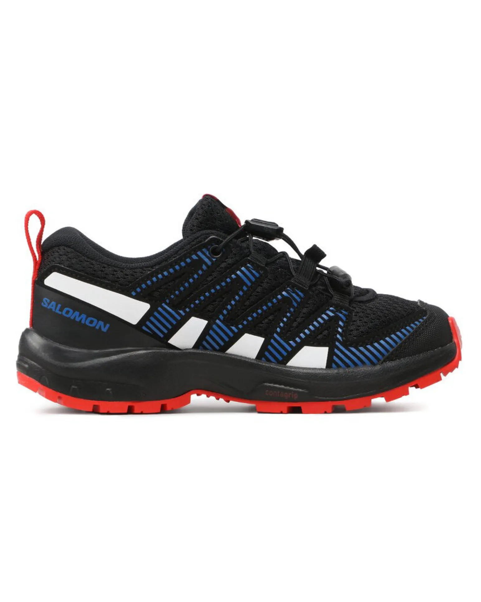 SALOMON - Scarpa da trekking nera e blu in mesh traspirante con intersuola in EVA, numerata 31/40 - XA PRO V8 J
