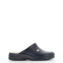 SANITAL LIGHT - Ciabatta sanitaria blu in VERA PELLE, MADE IN ITALY