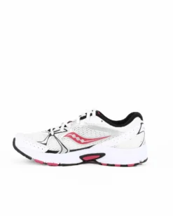 SAUCONY - SCARPA RIDE MILLENNIUM BIANCA CON DETTAGLI ARGENTO E ROSSO