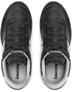 SAUCONY - Sneakers da donna in VERA PELLE nera e argento con suola spessa - JAZZ TRIPLE