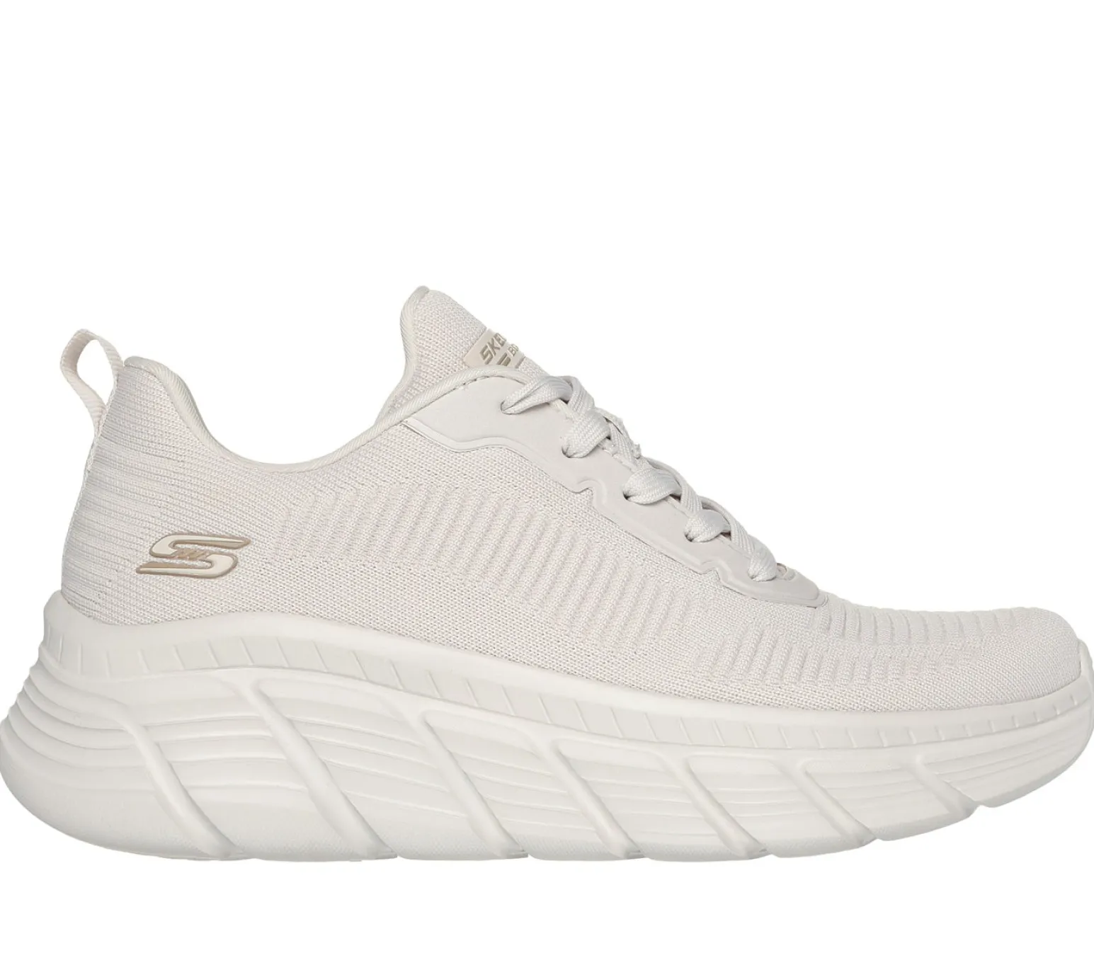 SKECHERS - BOBS B FLEX HI - FLYING HI - Sneakers avorio con plantare ammortizzato memory foam