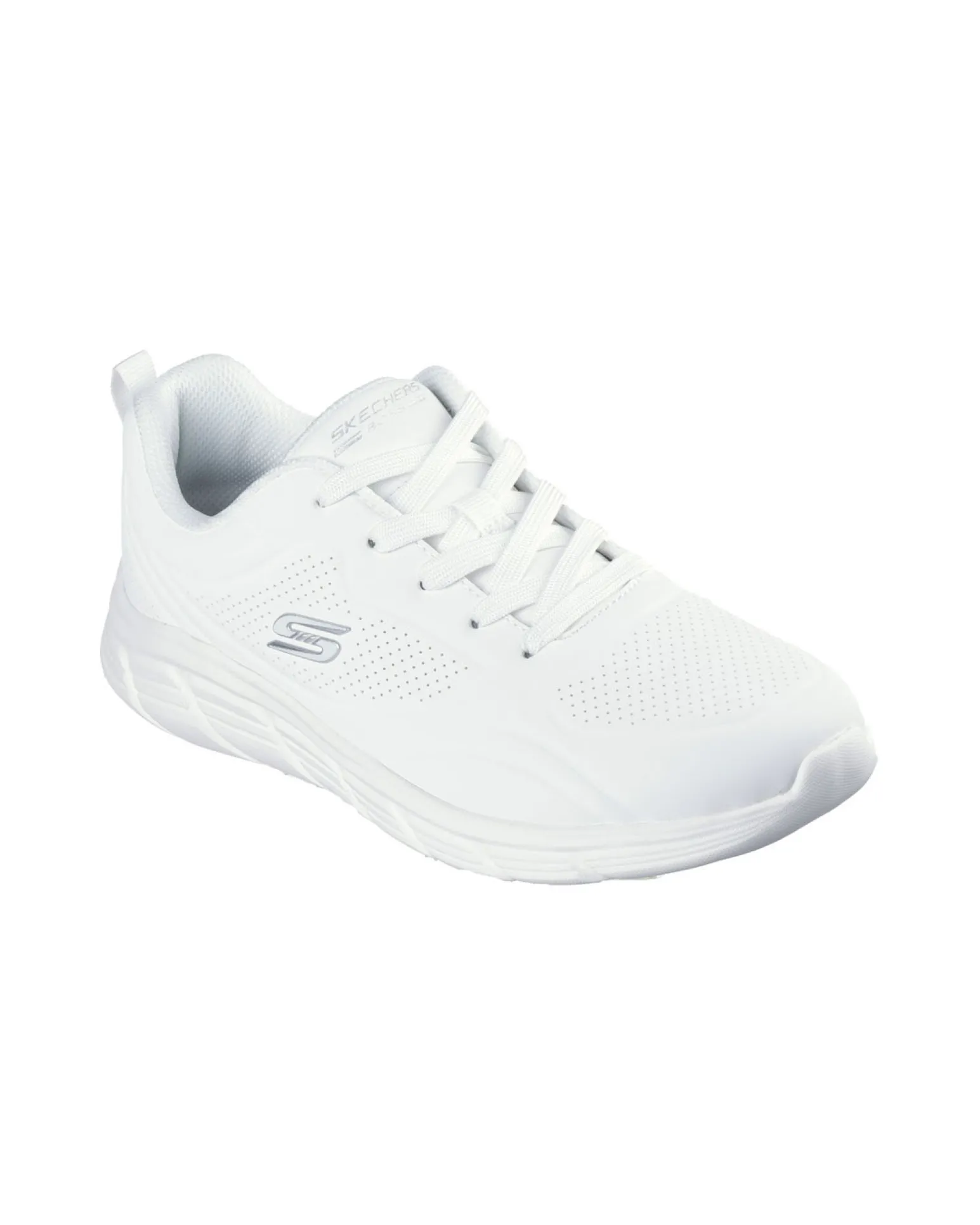 SKECHERS - BOBS B FLEX LO - COOL EASE - Sneakers bianca da donna con soletta ammortizzata in memory foam