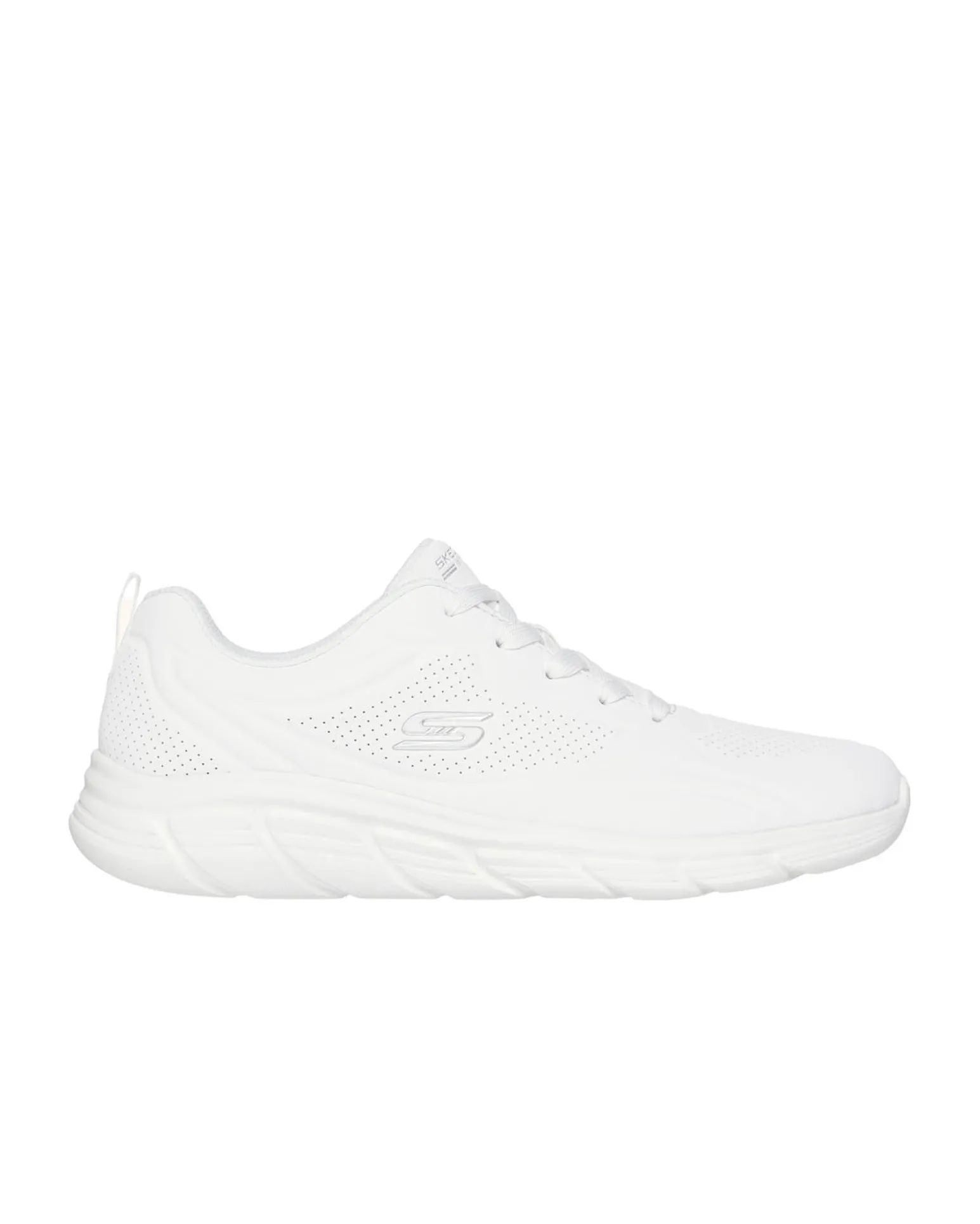 SKECHERS - BOBS B FLEX LO - COOL EASE - Sneakers bianca da donna con soletta ammortizzata in memory foam
