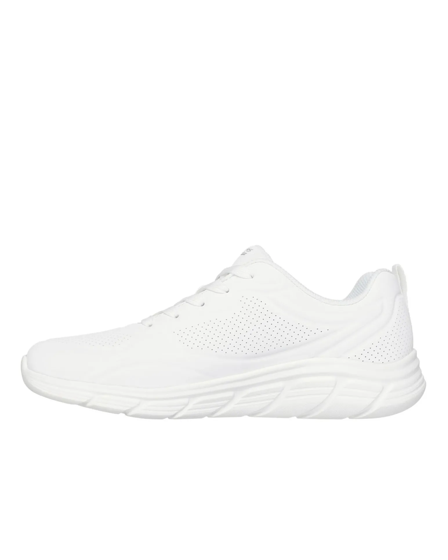 SKECHERS - BOBS B FLEX LO - COOL EASE - Sneakers bianca da donna con soletta ammortizzata in memory foam