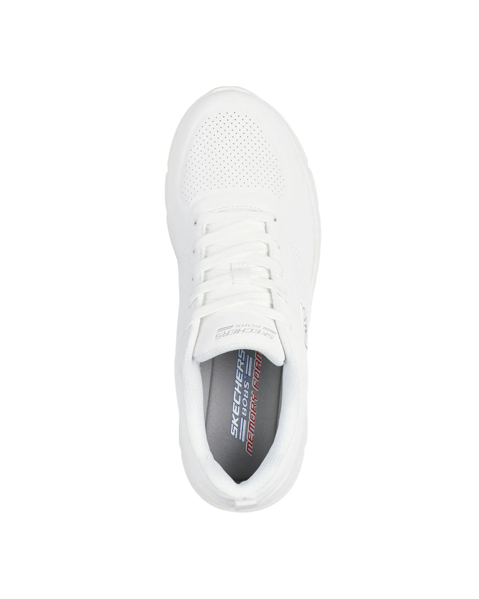 SKECHERS - BOBS B FLEX LO - COOL EASE - Sneakers bianca da donna con soletta ammortizzata in memory foam