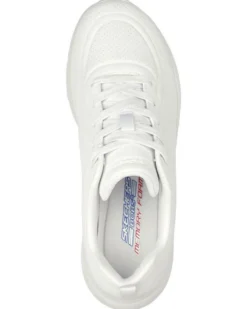 SKECHERS - BOBS SPORT BUNO - HOW SWEET - Sneakers bianca con soletta memory foam