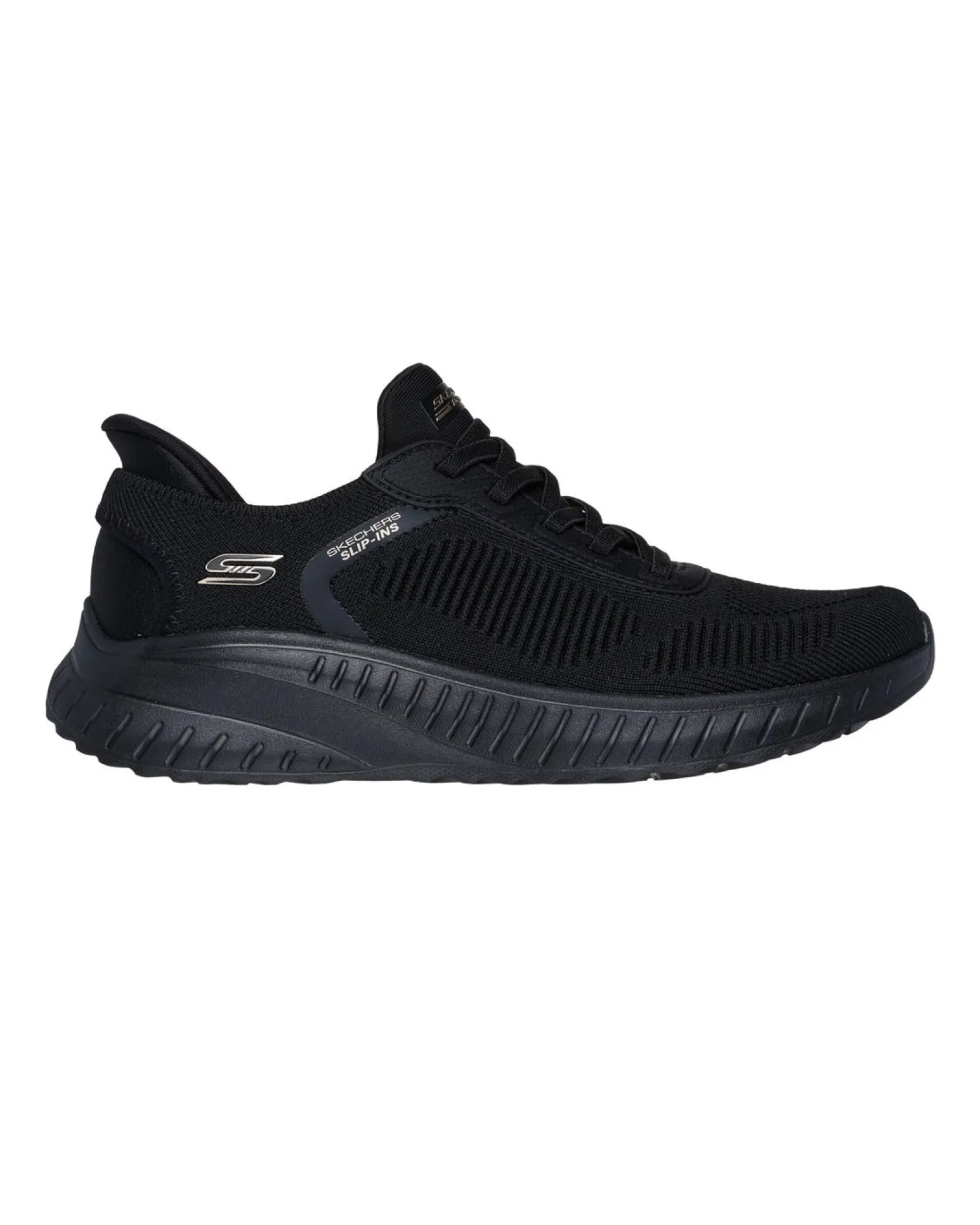 SKECHERS - BOBS SQUAD CHAOS - CURRENT MUSE - Sneakers nera con tomaia in maglia e soletta memory foam
