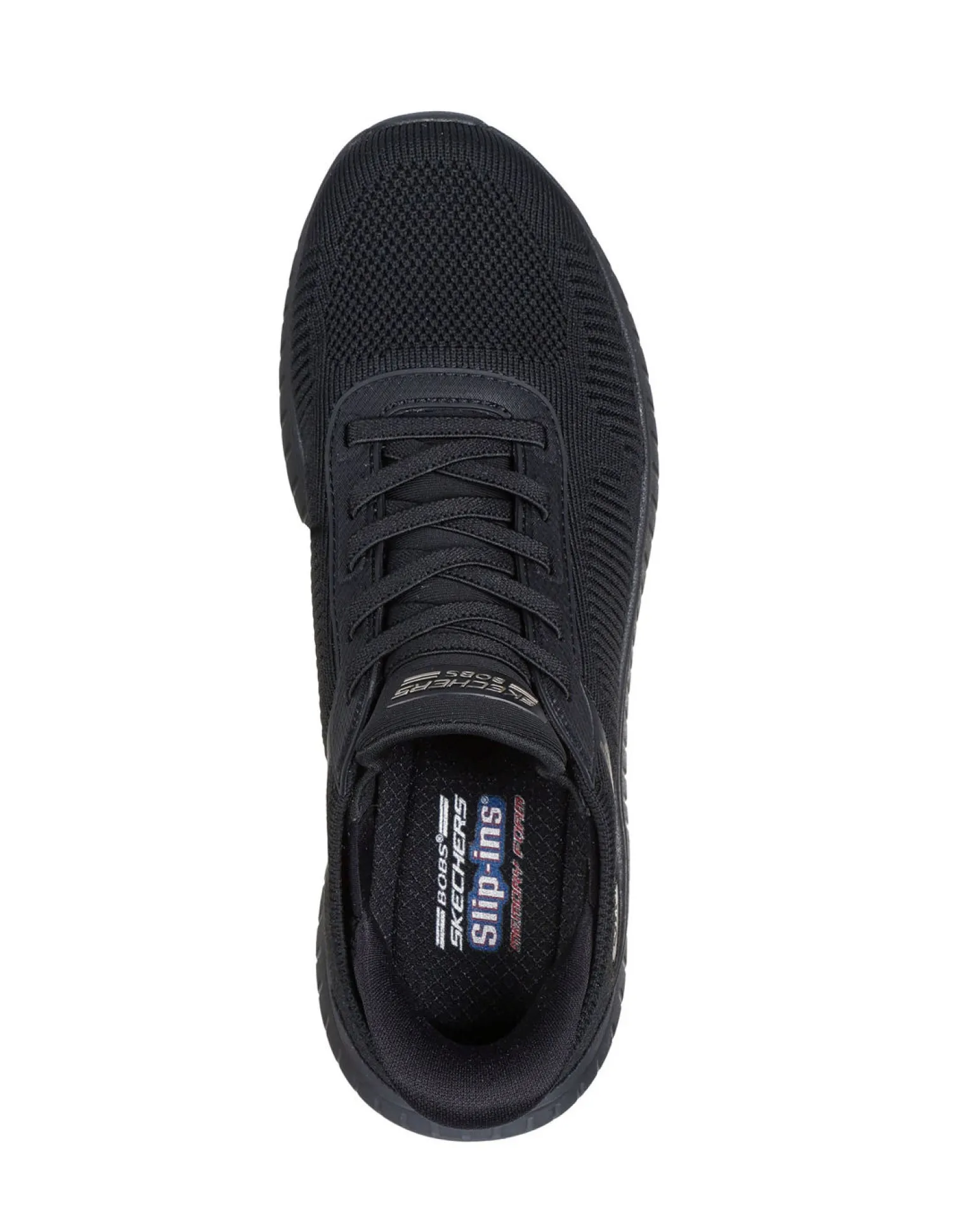 SKECHERS - BOBS SQUAD CHAOS - CURRENT MUSE - Sneakers nera con tomaia in maglia e soletta memory foam