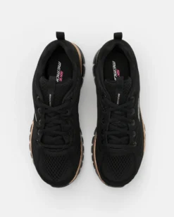 SKECHERS GRACEFUL - GET CONNECTED - Sneakers nera con motivo a zigzag e soletta ammortizzata memory foam