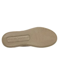 SKECHERS - HYLAND - JUSTINO - Scarpa taupe da uomo con tomaia in tela e lacci elastici fissi