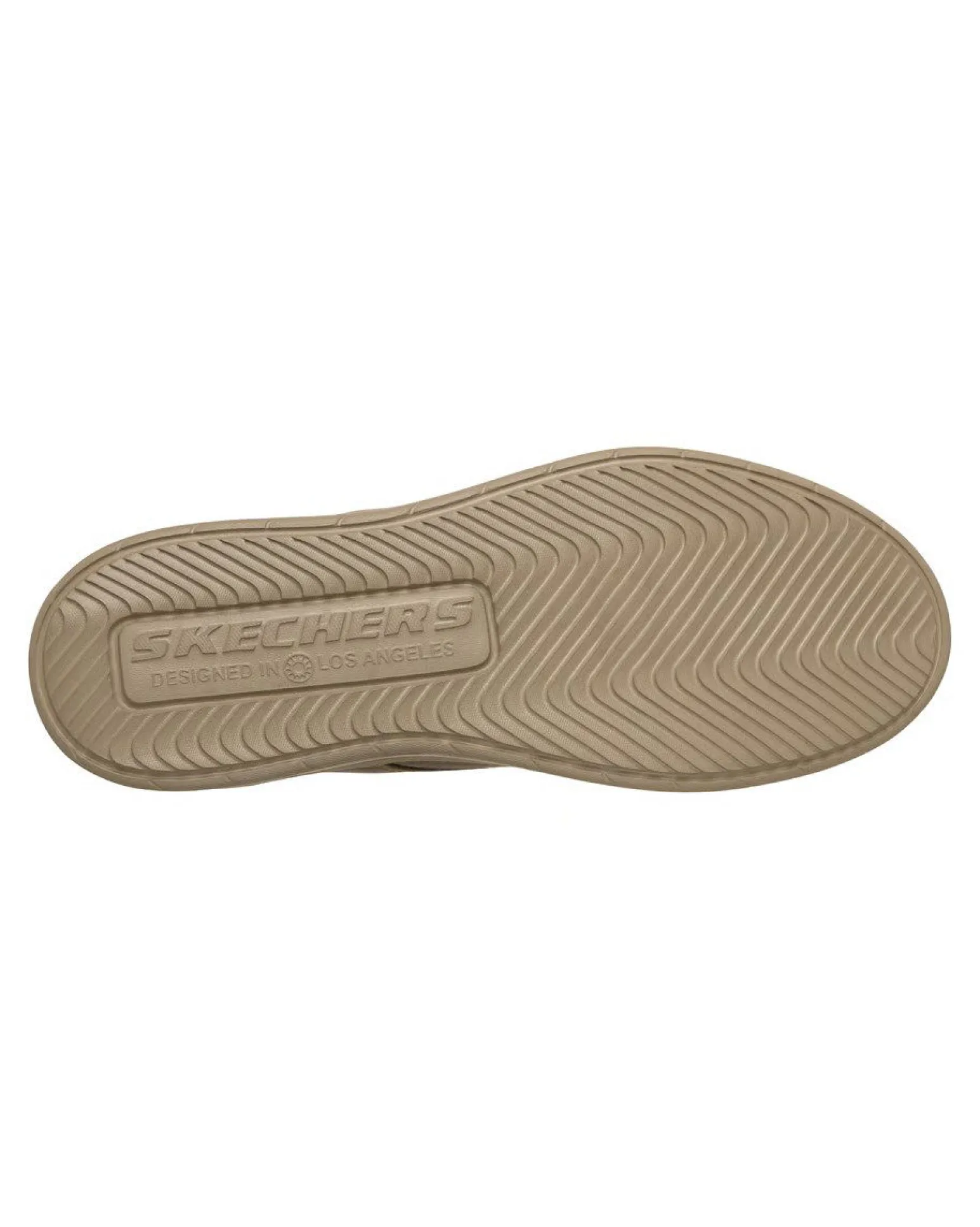 SKECHERS - HYLAND - JUSTINO - Scarpa taupe da uomo con tomaia in tela e lacci elastici fissi
