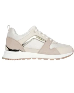SKECHERS - RUNWAY - POSH GAL - Sneakers beige con inserti in pelle scamosciata