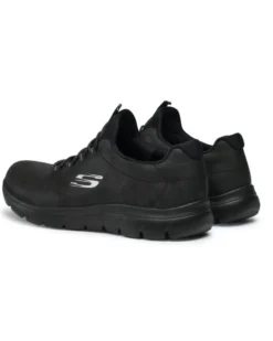 SKECHERS - Scarpa nera scamosciata con soletta in memory foam