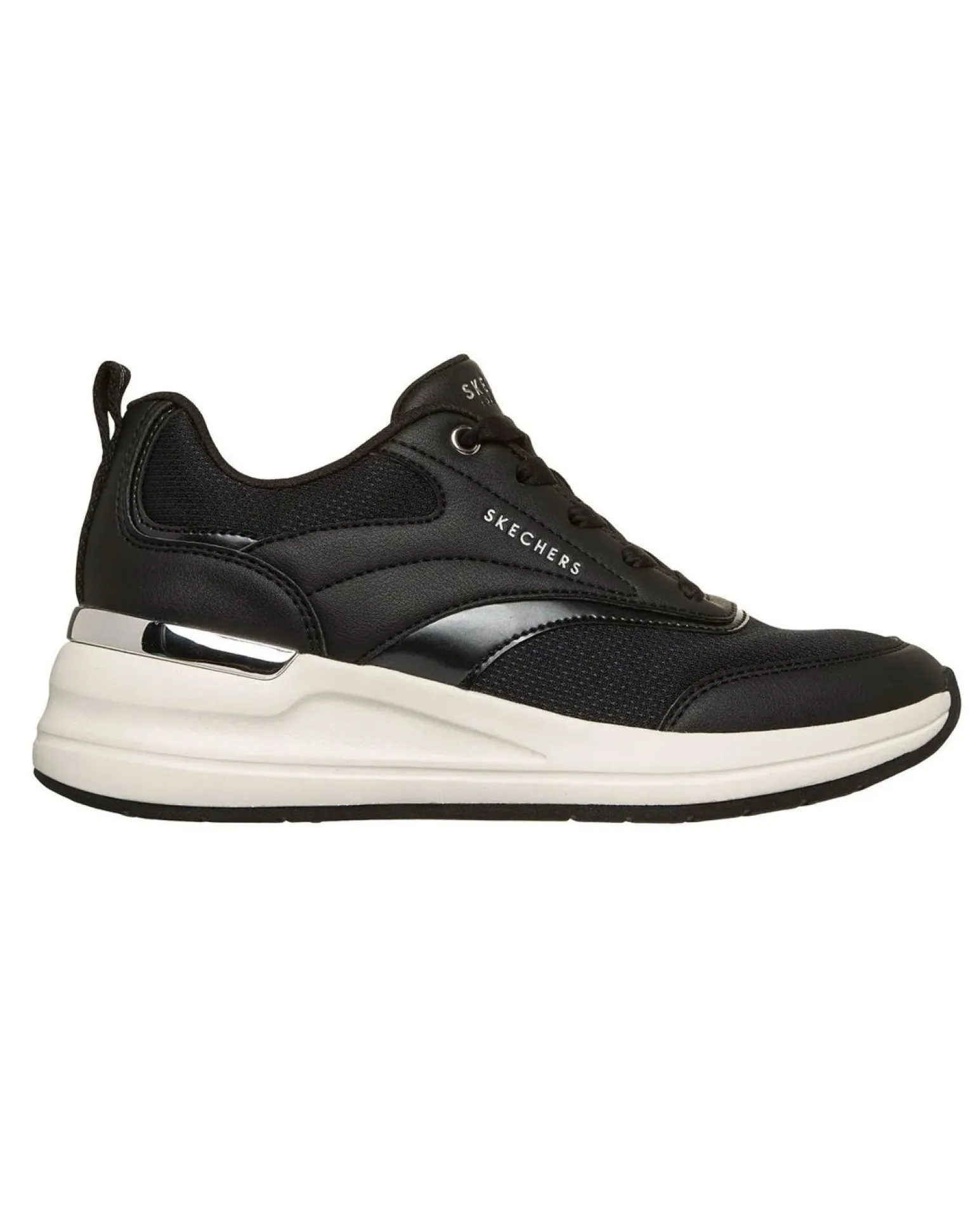 SKECHERS - SNEAKERS BILLION 2 MONROE NERE CON DETTAGLI ORO DA DONNA, 177342