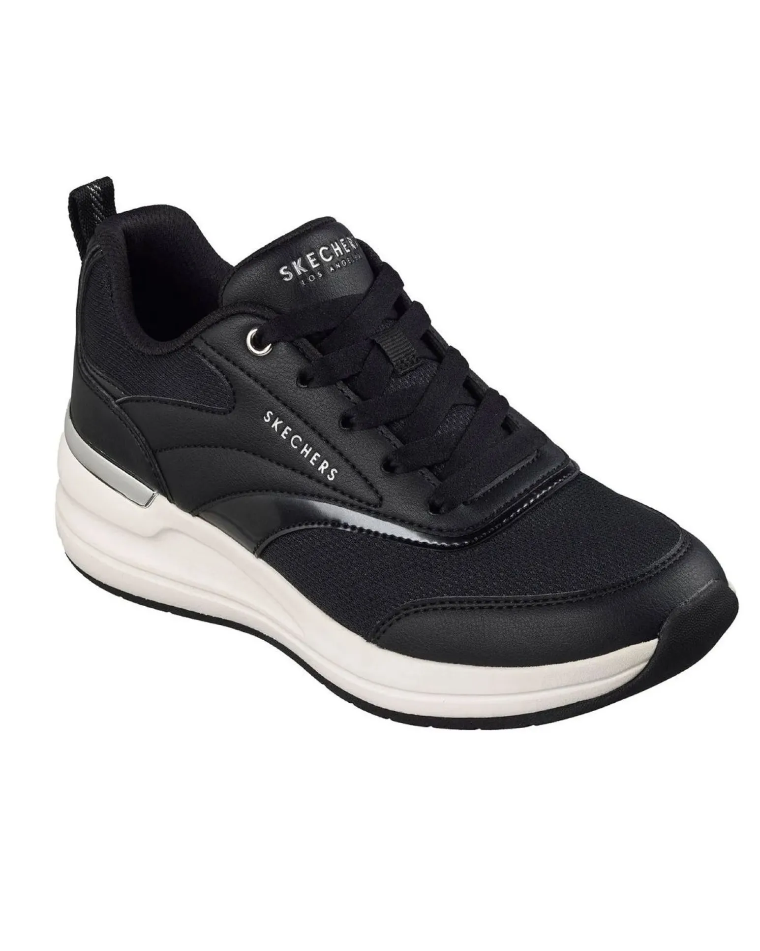 SKECHERS - SNEAKERS BILLION 2 MONROE NERE CON DETTAGLI ORO DA DONNA, 177342