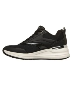 SKECHERS - SNEAKERS BILLION 2 MONROE NERE CON DETTAGLI ORO DA DONNA, 177342