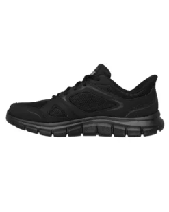 SKECHERS - TRACK - EZRAL - Sneakers nera con tomaia in mesh e applicazioni in pelle e materiale tecnico