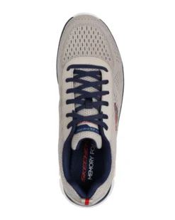 SKECHERS - TRACK - LESHUR - Sneakers taupe con dettagli blu