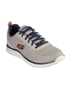 SKECHERS - TRACK - LESHUR - Sneakers taupe con dettagli blu