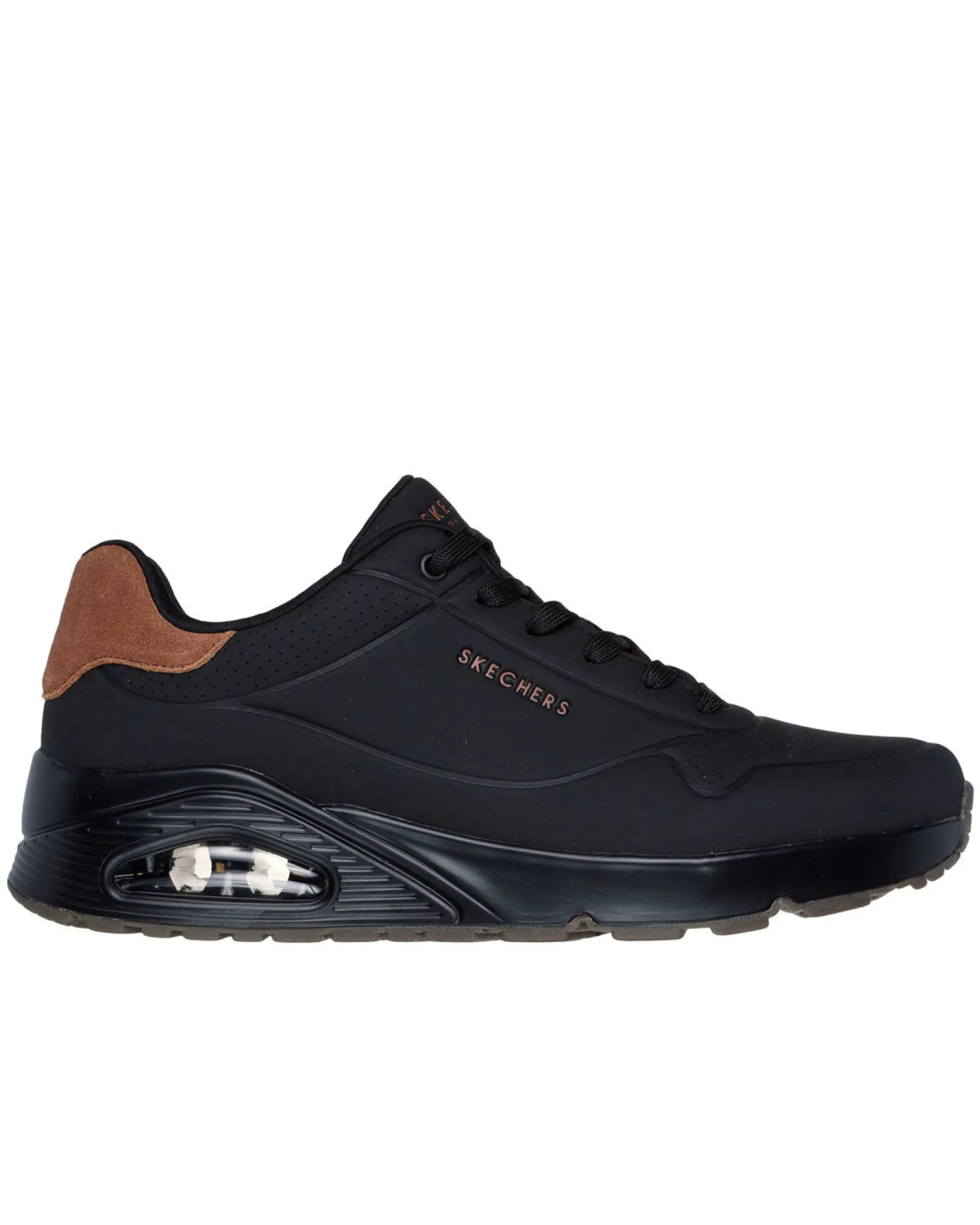 SKECHERS - UNO - SUITED ON AIR - Sneakers nera da uomo con soletta in memory foam