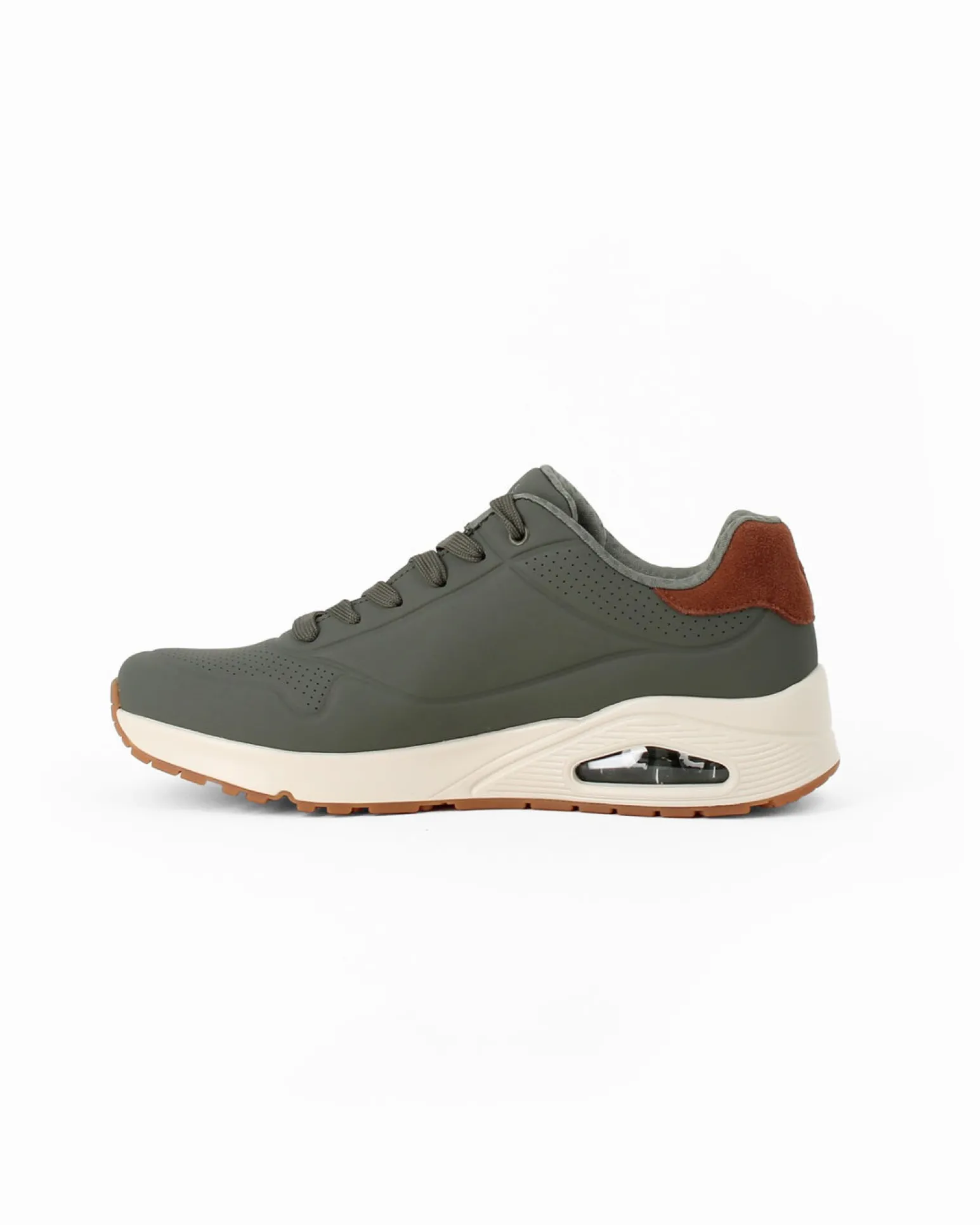 SKECHERS - UNO - SUITED ON AIR - Sneakers verde da uomo con soletta in memory foam