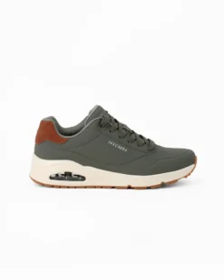 SKECHERS - UNO - SUITED ON AIR - Sneakers verde da uomo con soletta in memory foam