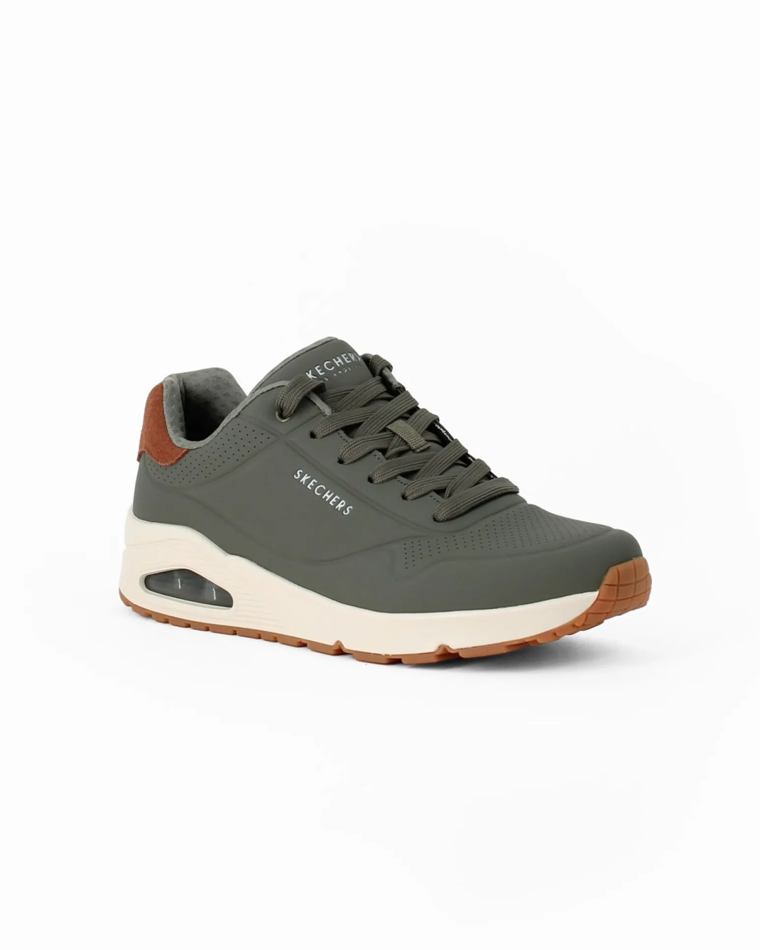 SKECHERS - UNO - SUITED ON AIR - Sneakers verde da uomo con soletta in memory foam