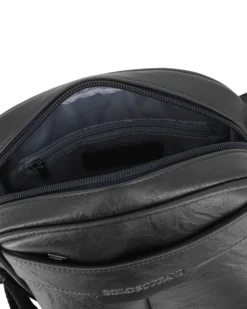 SOLO SOPRANI - Borsello nero con tasca frontale e tasca posteriore