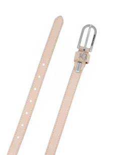 SOLO SOPRANI - Cinta beige da donna con fodera in VERA PELLE