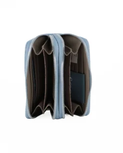 SOLO SOPRANI - Portafoglio jeans con doppia cerniera
