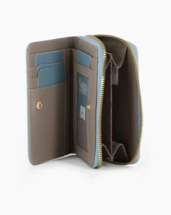 SOLO SOPRANI - Portafoglio jeans loggato con due scomparti principali