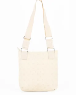 SOLO SOPRANI - Tracolla beige con tasca frontale e tracolla regolabile