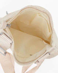 SOLO SOPRANI - Tracolla beige con tasca frontale e tracolla regolabile