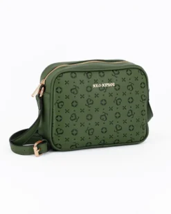 SOLO SOPRANI - Tracolla verde con parte frontale loggata