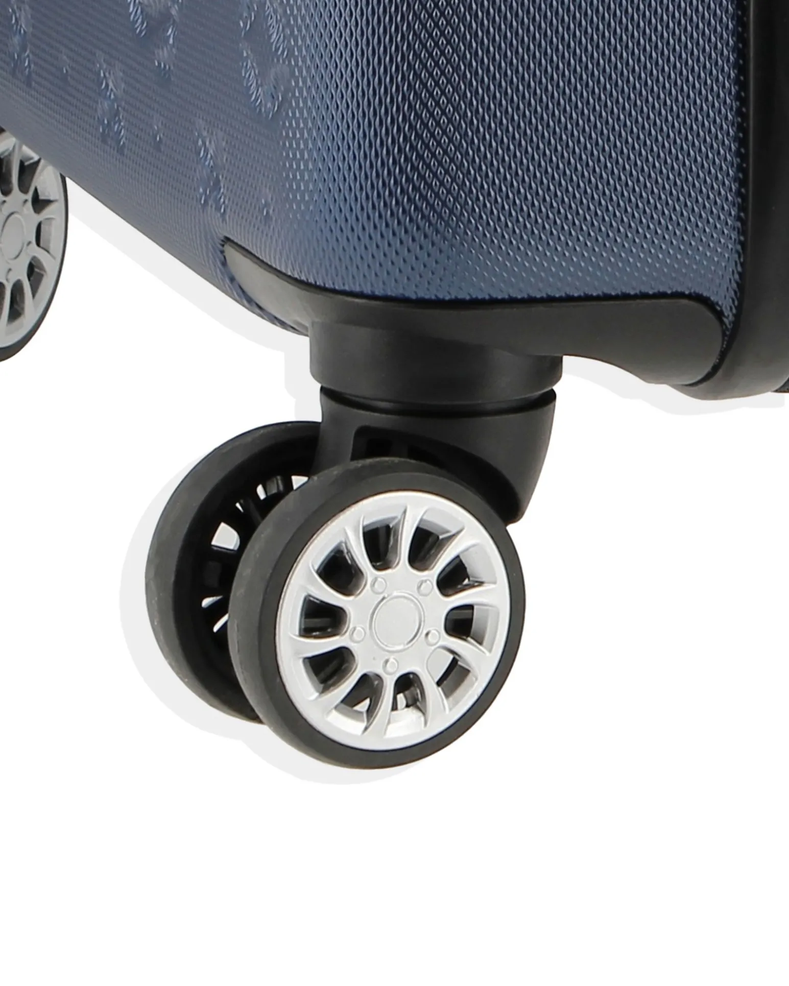 SOLO SOPRANI - TROLLEY BLU IN ABS 4 RUOTE DOPPIE CON STAMPA LOGO