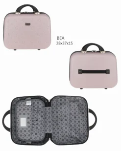 SOLO SOPRANI - TROLLEY GRIGIO IN ABS 4 RUOTE DOPPIE CON STAMPA LOGO