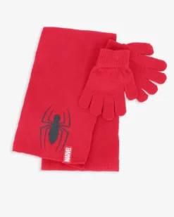 SPIDERMAN - Completo rosso da bimbo cuffia+sciarpa+guanti
