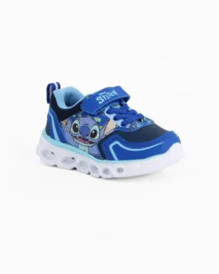 STITCH - Sneakers blu da bimbo con luci e strappo