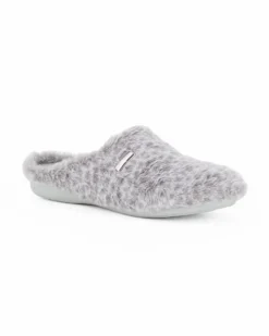 SUPERGA - Pantofole grigie maculate pelose