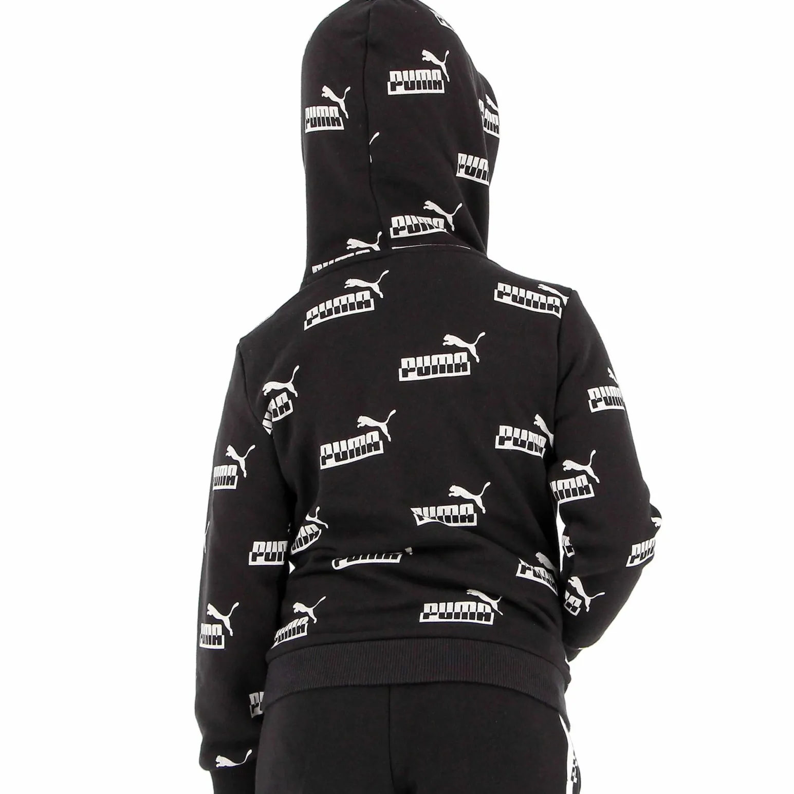 SWEAT C/CAPP.AMPLIFIED AOP HD BLACK