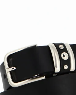 TATOO - Cinta nera in VERA PELLE, MADE IN ITALY